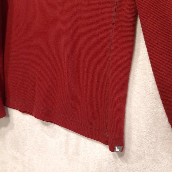 Eddie Bauer Outdoor Mens Henley Thermal Sweat Shirt Sz.Large/Burgundy/NWOT!! - Picture 3 of 10
